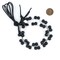 The Bead Chest Black & White Round Wood Beads 8mm Black and White Large Hole 16 Inch Strand